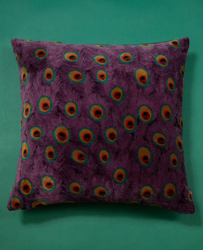 Velvet Cushion - Square - Peacock Fig (HOU008)