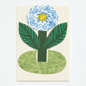 Blue Flower Stand Up Card