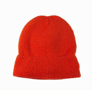 Orange Tone Fleece Lined Wool Blend Hat