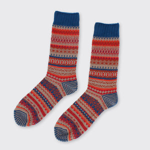 Men's Fair Isle Socks - Red