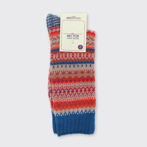 Men's Fair Isle Socks - Red