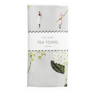 Tea Towel - Green Flowers