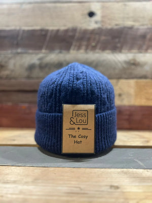 Navy Cable Unisex Beanie