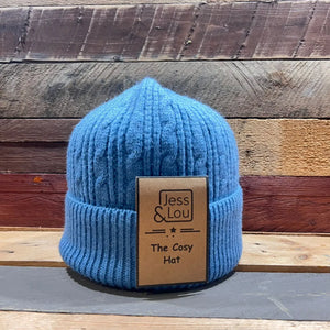 Cornflower Cable Unisex Beanie