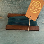 Velvet Ribbon On A Wooden Spool - Peacock Green