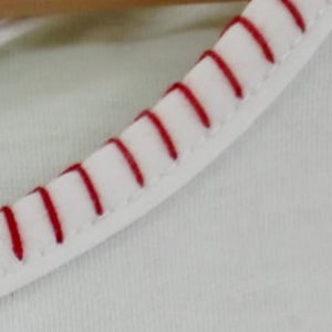 Kamille Short Sleeved T-Shirt - White With Red Trim