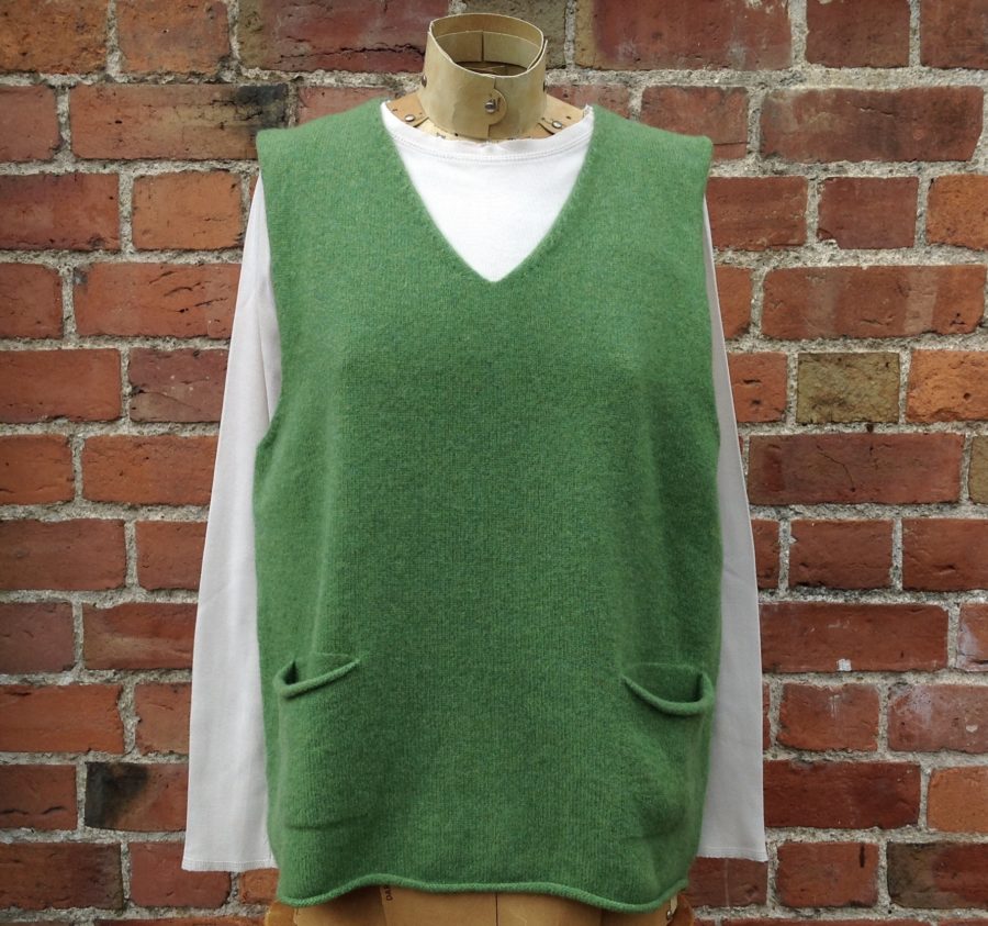 Corry V Neck Tank Top - Watercress