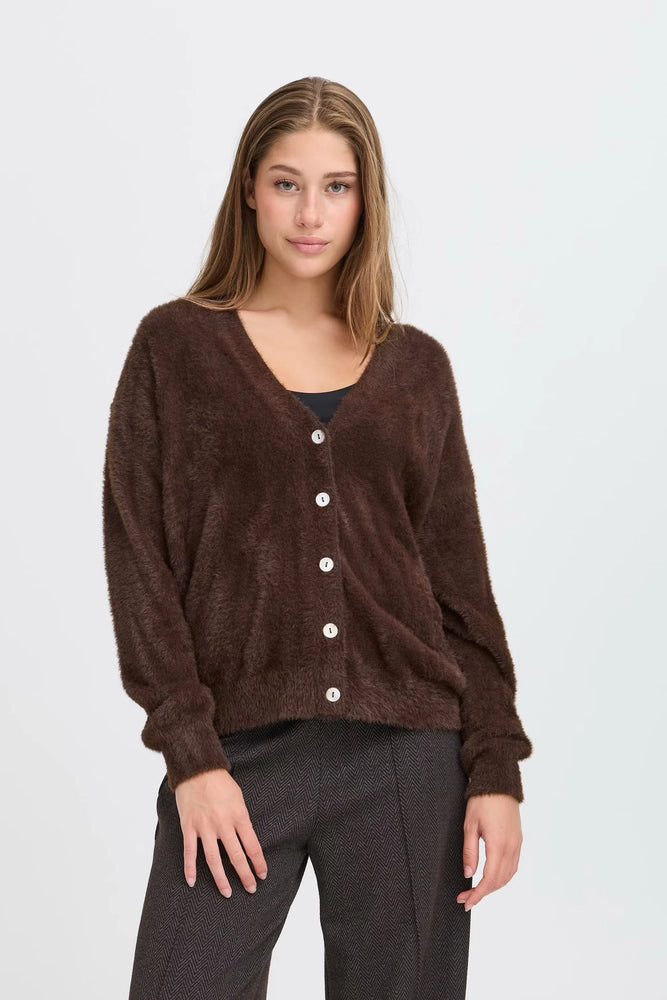 Brula Knitted Cardigan - Coffee Bean