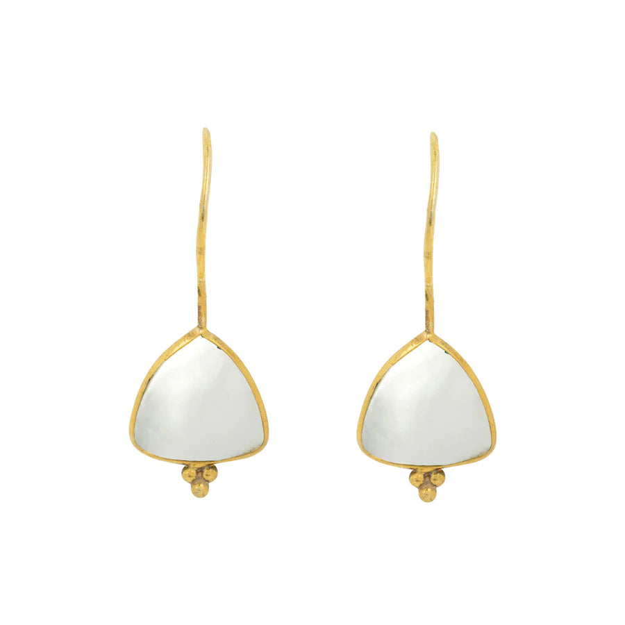 Lola Earrings in Gold With Mother of Pearl