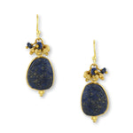 Willow Earrings Gold, Lapis Lazuli
