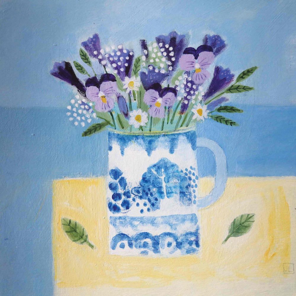 Summer Flowers Greetings Card - Leman