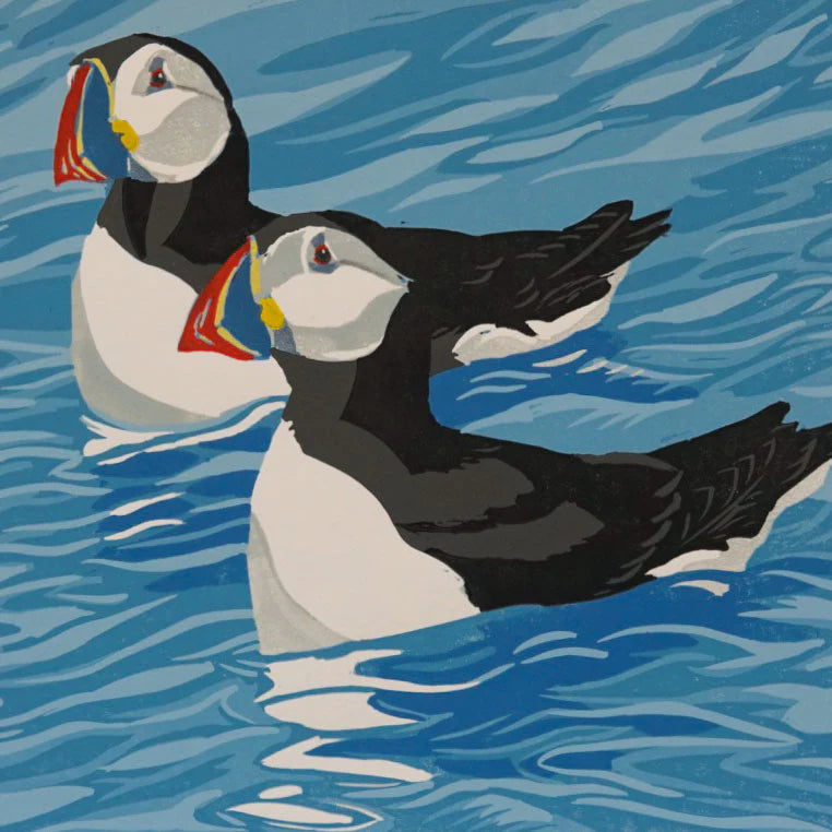 Puffins Greetings Card