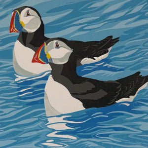 Puffins Greetings Card