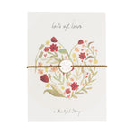 Jewellery Postcard Silver Bracelet - Floral - Lots of Love