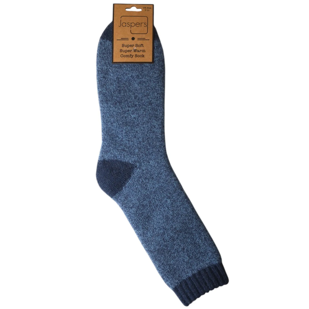 Men's Super Soft Marl Socks - Blue