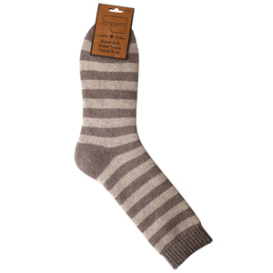 Cappuccino and Beige stripes, Super Cosy Jasper Men’s Socks
