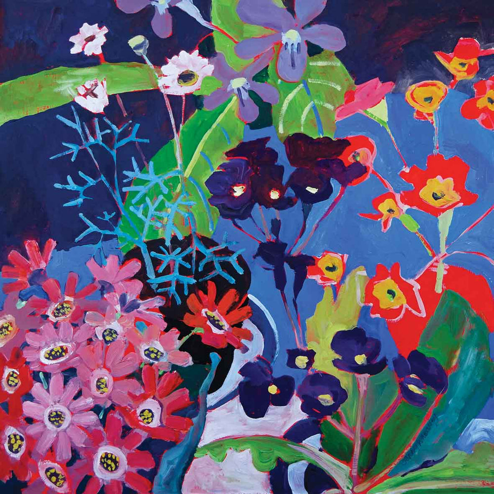 Seaside Flowers Greetings Card