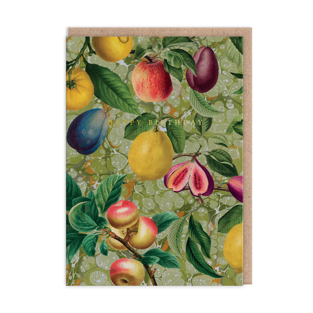 Marble Fruit Greeting Card