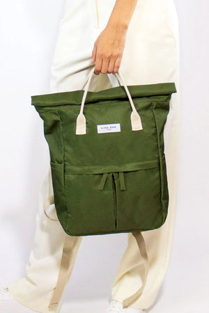 Khaki Green Backpack Bag - Eco - Medium