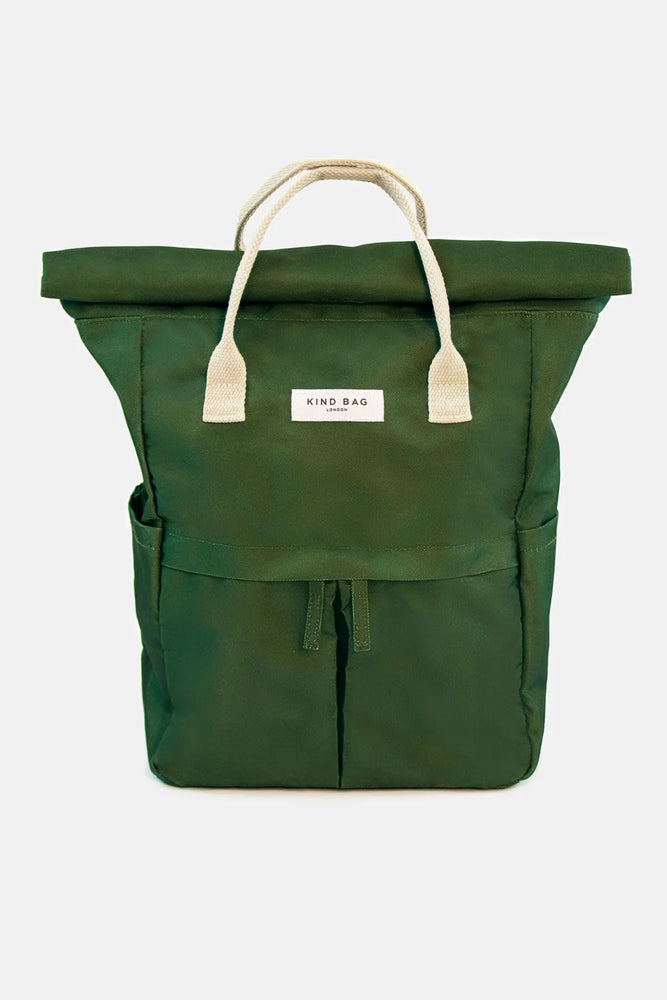 Khaki Green Backpack Bag - Eco - Medium