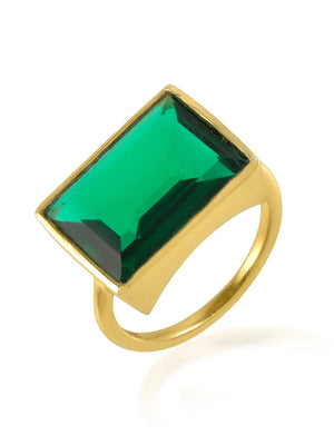 Lenny Ring, Emerald - Medium