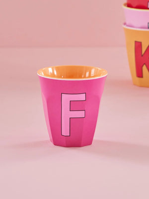 Alphabet Melamine Cup - F