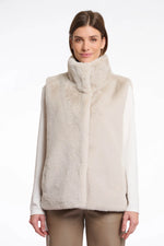 Lison Short Fur Waistcoat - Birch