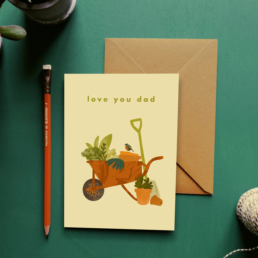 Love You Dad Wheelbarrow Card