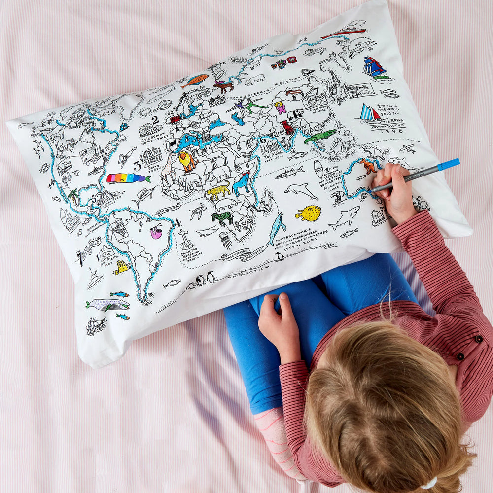 Pillow Case - World Map