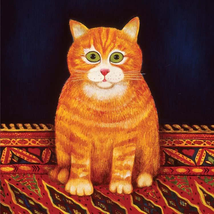 Cat On The Mat Greetings Card