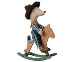 Cowboy Mouse on Rocking Horse - Little Brother