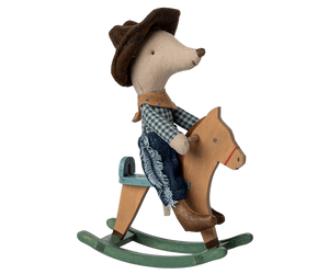 Cowboy Mouse on Rocking Horse - Little Brother