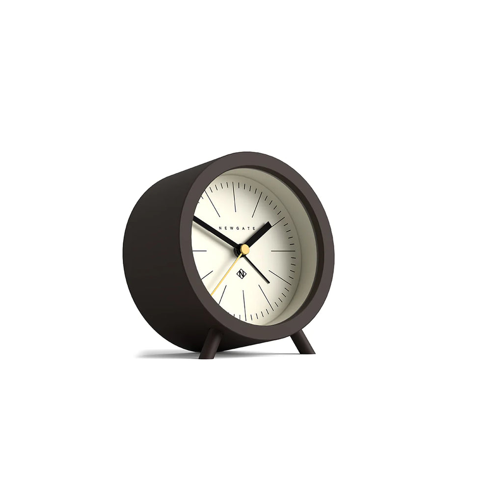 The Fred Mid-Century Modern Alarm Clock - Chocolate Brown