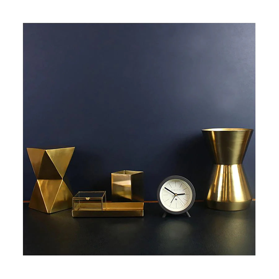 The Fred Mid-Century Modern Alarm Clock - Chocolate Brown