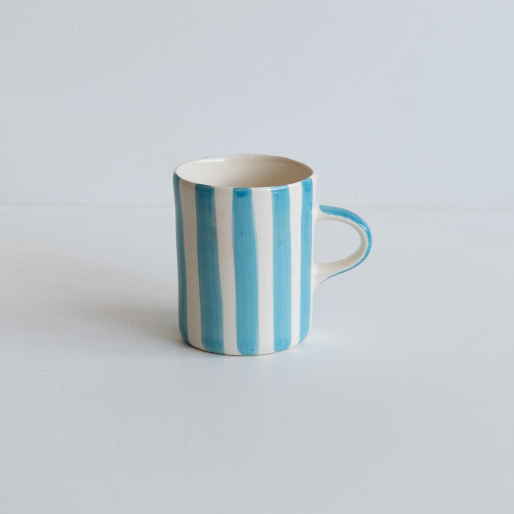 Demi Candy Stripe Mug - Turquoise