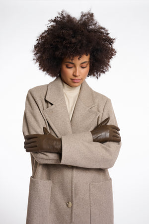 Nala Leather Gloves - Brown