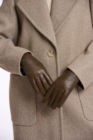 Nala Leather Gloves - Brown