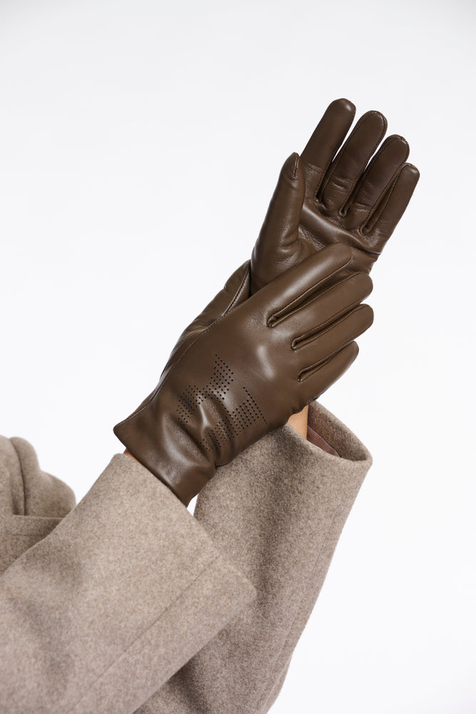 Nala Leather Gloves - Brown