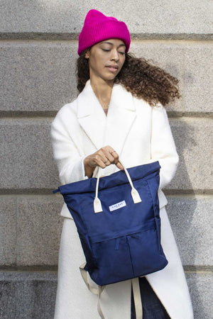 Navy Backpack Bag - Eco - Medium