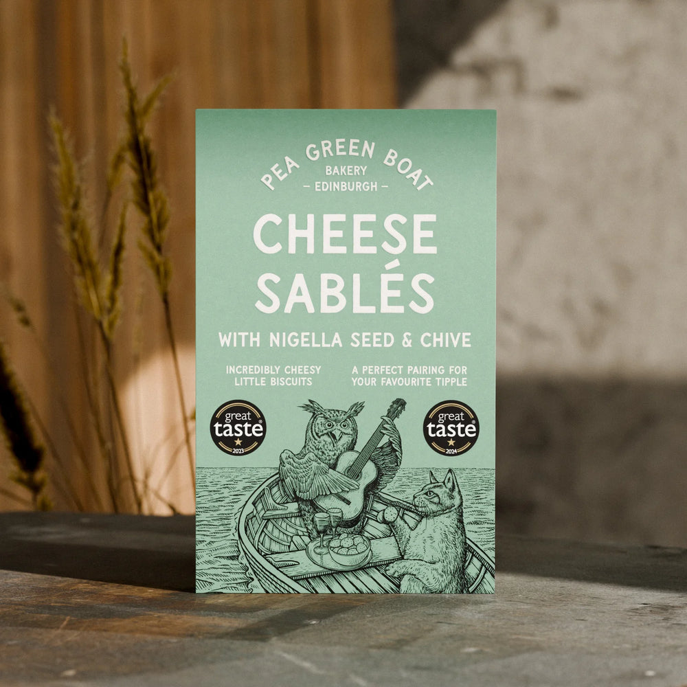 80g Box of Cheese Sables - Nigella Seed and Chive