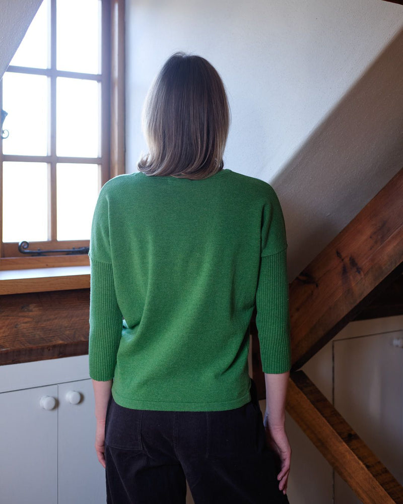 Hazel Relaxed Fit Jumper - Watercress