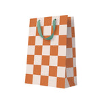 Burnt Sienna Checkerboard Large Gift Bag