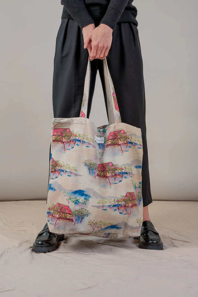 Canvas Bag Oriental Landscape