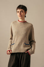 Tweed Nep Sweater - Sand