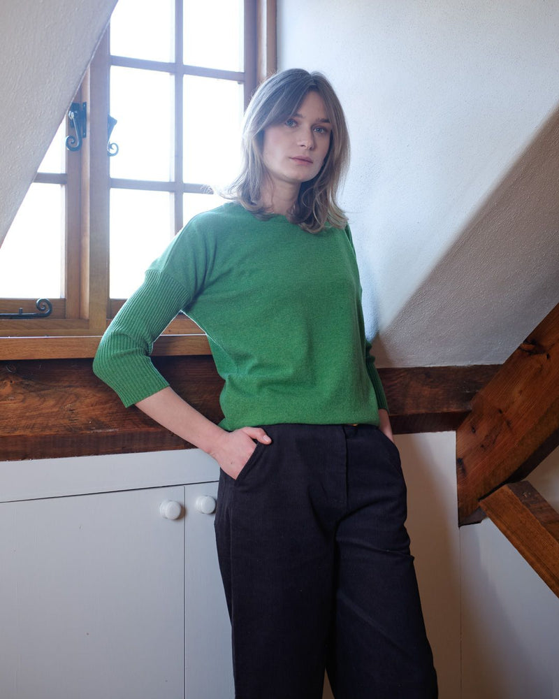 Hazel Relaxed Fit Jumper - Watercress