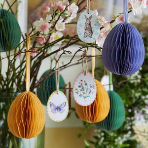 Hanging Honeycomb Easter Egg Decorations - 3 Pack