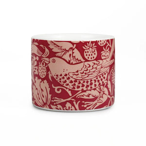 Ceramic Pot (10cm) - William Morris (Raspberry)