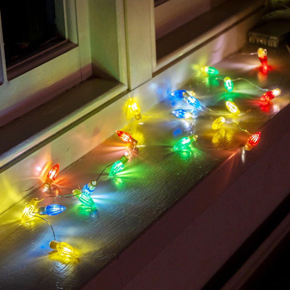 Retro Pop Bulb String Lights - 20 LEDS, 2m