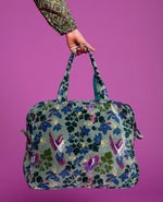 Poppins Organic Cotton Velvet Weekend Bag - Ancolie New Green
