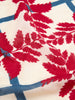 Geometrical Leaves Print Wool Scarf - Ecru